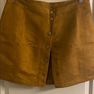 Tan mini skirt